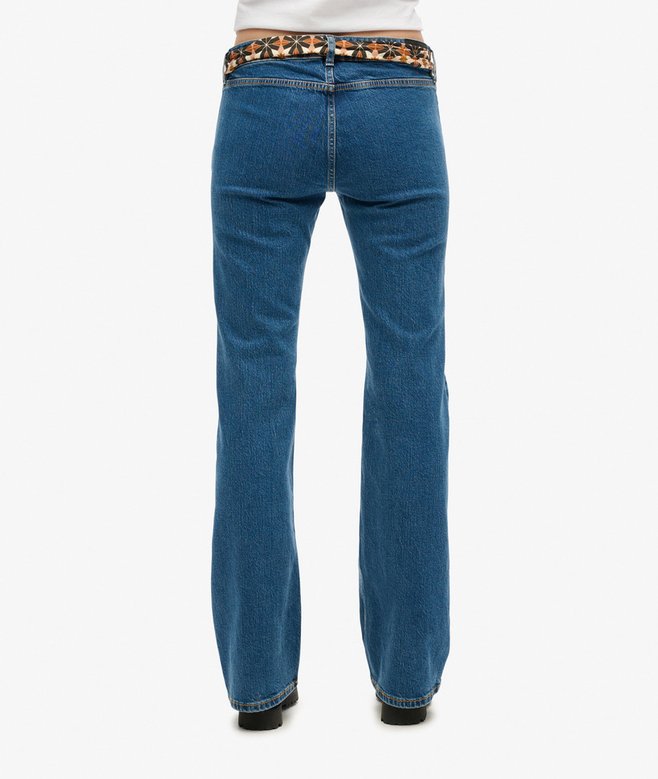 Superdry Organic Cotton Vintage Low Rise Slim Flare Jeans