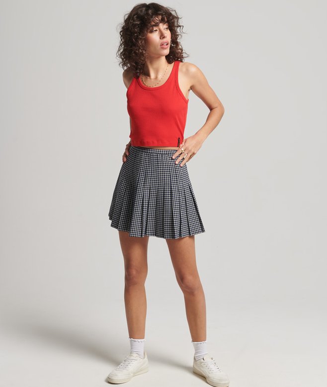 Superdry Organic Cotton Vintage Ribbed Crop Vest Top