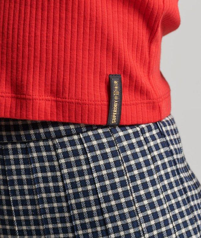 Superdry Organic Cotton Vintage Ribbed Crop Vest Top