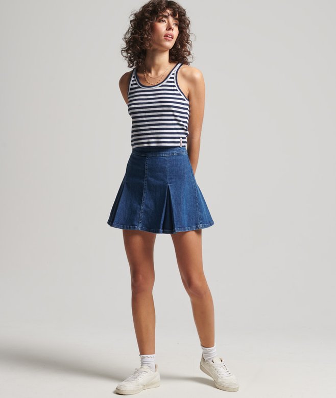 Superdry Organic Cotton Vintage Ribbed Crop Vest Top