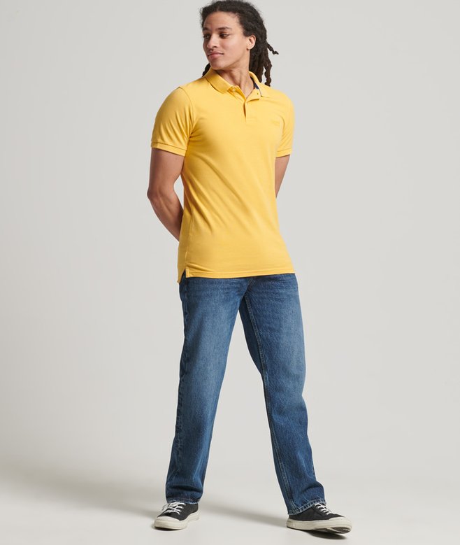 Superdry Organic Cotton Vintage Washed Pique Polo Shirt