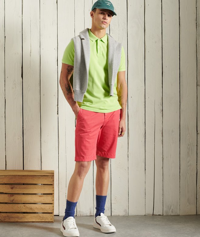 Superdry Organic Cotton Vintage Washed Pique Polo Shirt