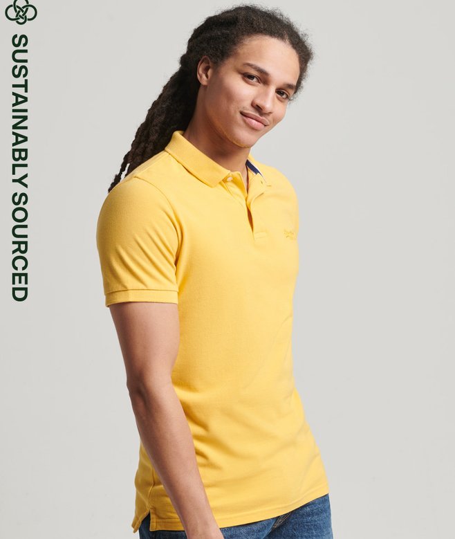 superdry Organic Cotton Vintage Washed Pique Polo Shirt