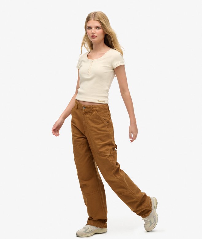 Superdry Organic Cotton Vintage Wide Carpenter Pants