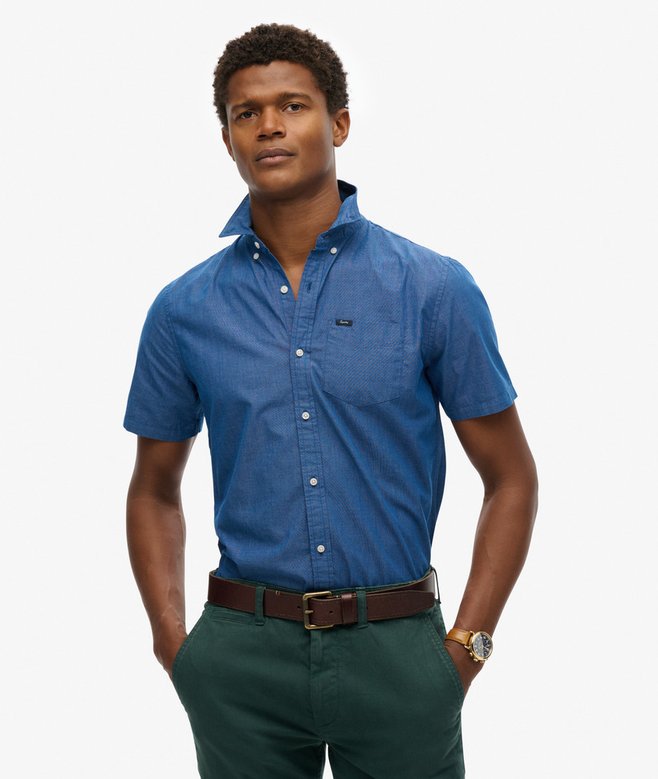 superdry Premium University Oxford Short Sleeve Shirt