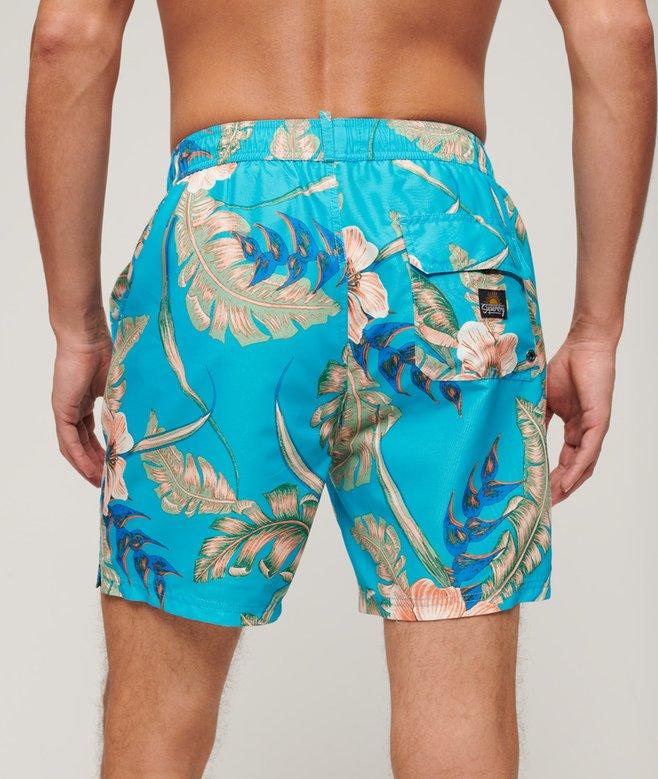 Superdry Recycled Hawaiian Print 17-inch Swim Shorts