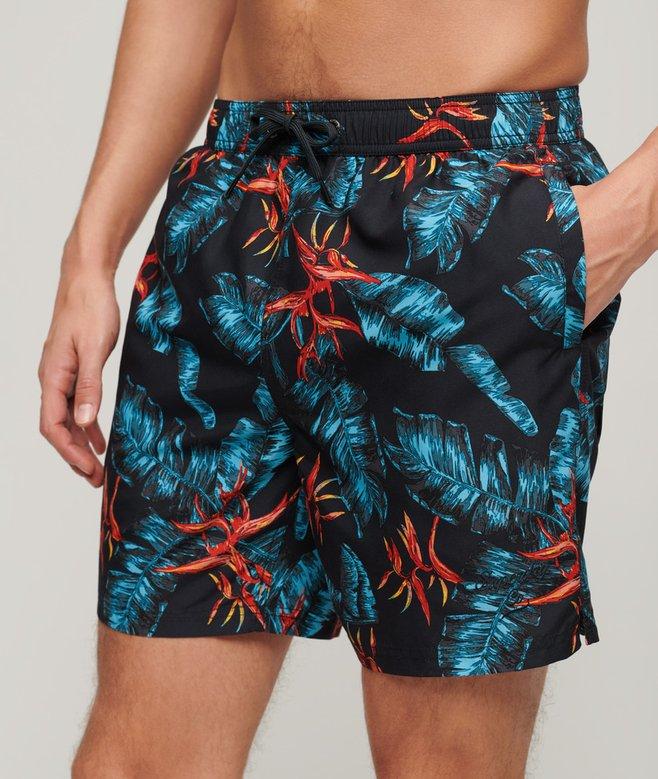 superdry Recycled Hawaiian Print 17-inch Swim Shorts