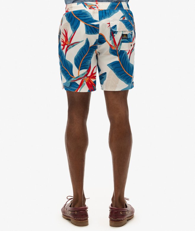 Superdry Recycled Hawaiian Print 17-inch Swim Shorts