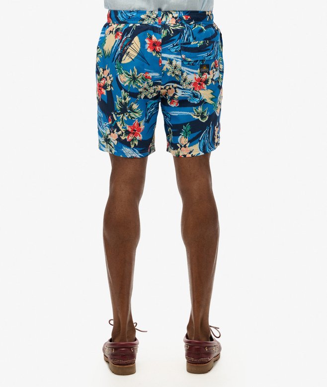 Superdry Recycled Hawaiian Print 17-inch Swim Shorts