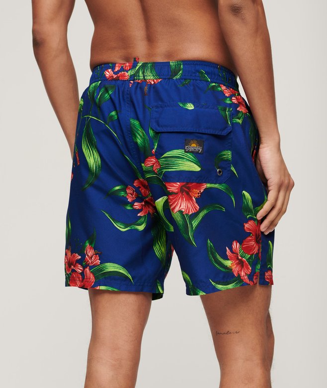 Superdry Recycled Hawaiian Print 17-inch Swim Shorts