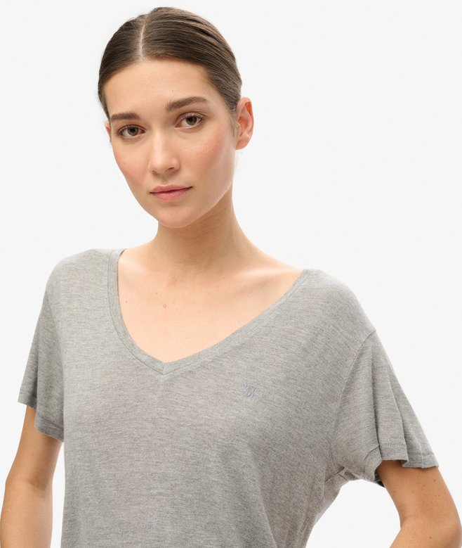 Superdry Studios Slub Embroidered V-Neckline T-Shirt