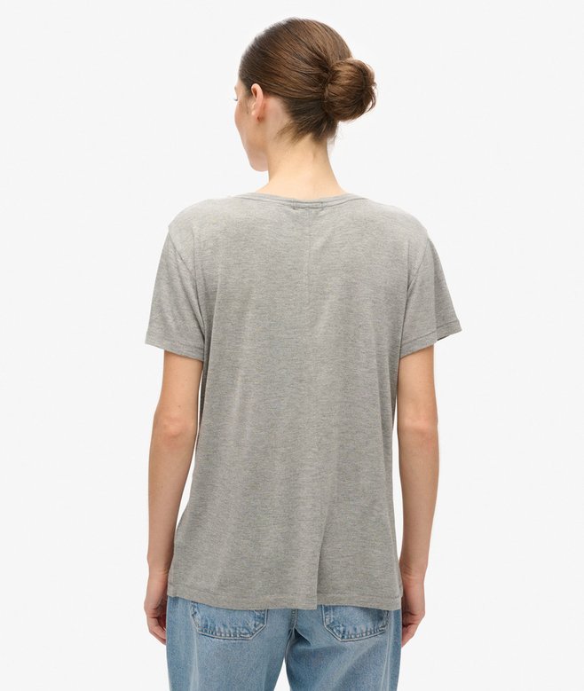 Superdry Studios Slub Embroidered V-Neckline T-Shirt