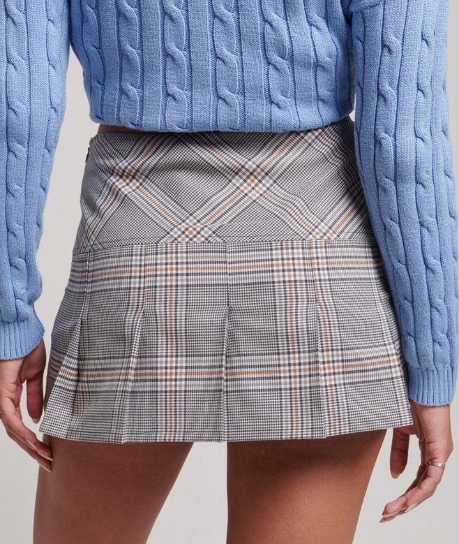 Superdry 1/2 Pleat Check Skirt