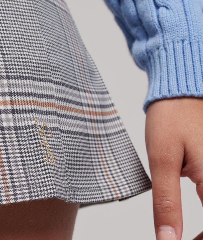 Superdry 1/2 Pleat Check Skirt