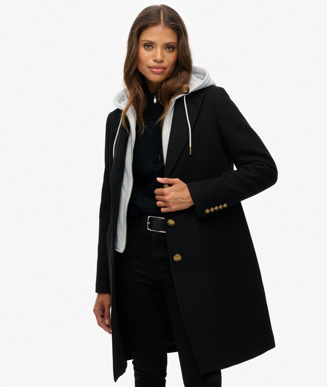 Superdry 2 In 1 Wool Blend Coat