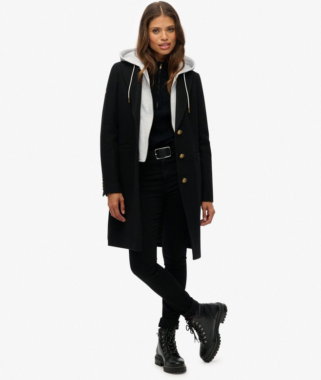 Superdry 2 In 1 Wool Blend Coat