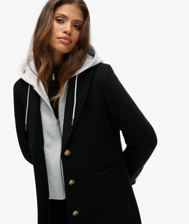 superdry 2 In 1 Wool Blend Coat