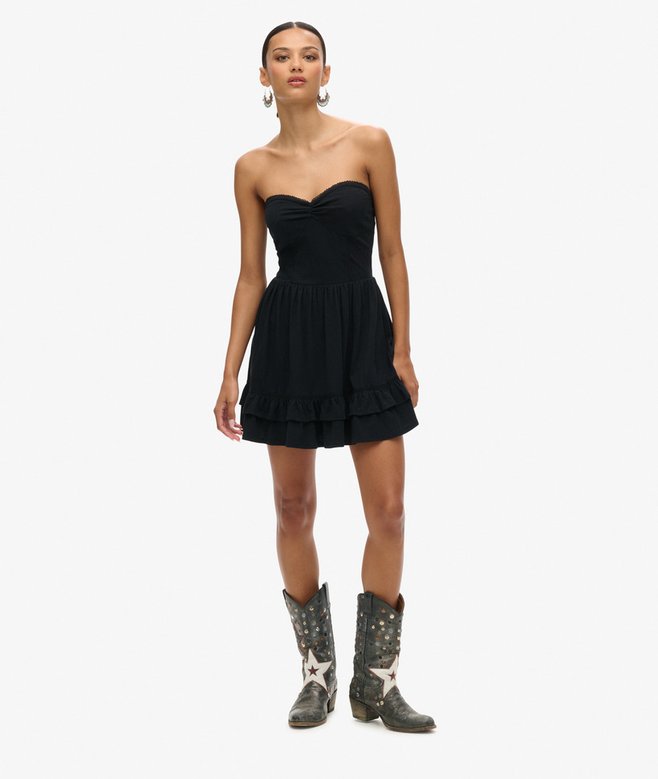 Superdry 50s Lace Bandeau Mini Dress