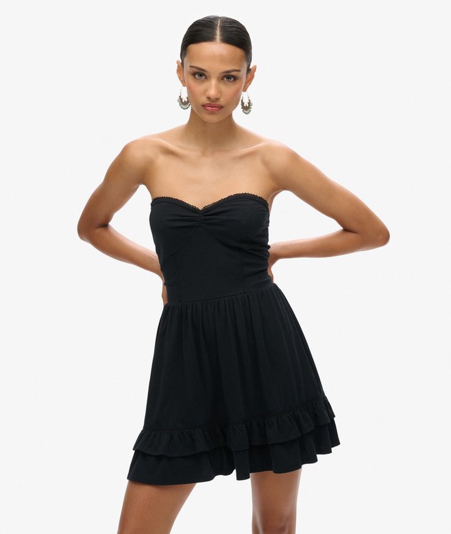 superdry 50s Lace Bandeau Mini Dress