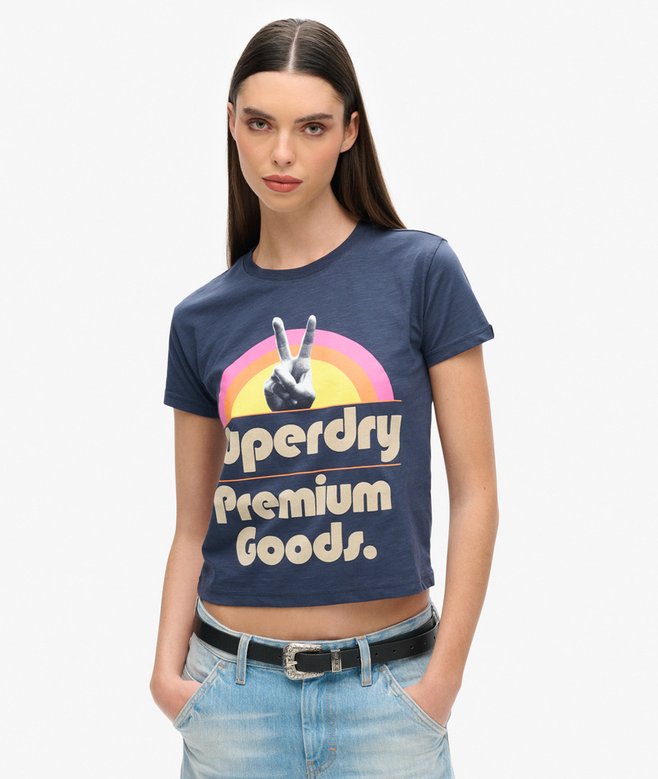 superdry 70s Retro Logo Graphic T-Shirt