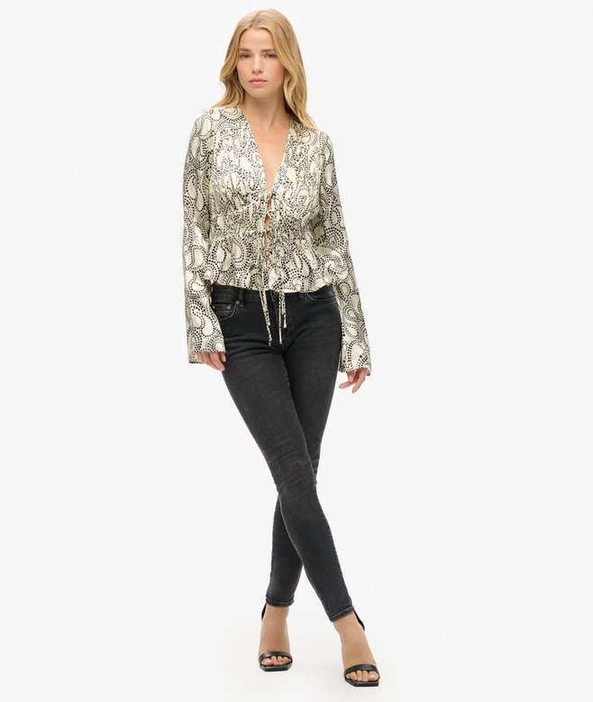 Superdry 70s Sleeve Pleated Woven Top