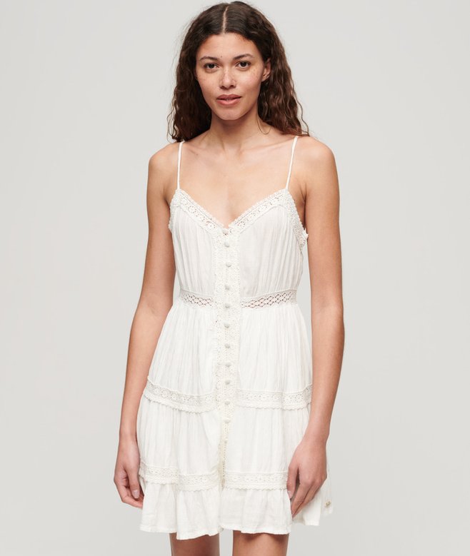 superdry Alana Lace Trim Cami Dress