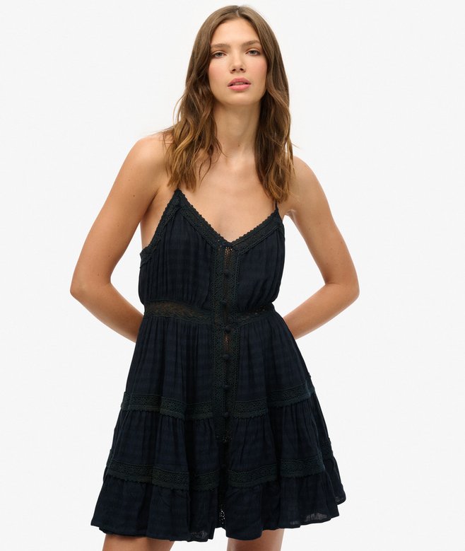 superdry Alana Lace Trim Cami Dress