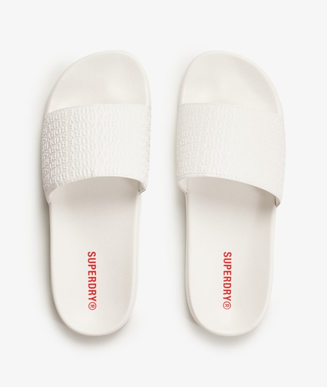 Superdry All Over Print Embossed Pool Sliders