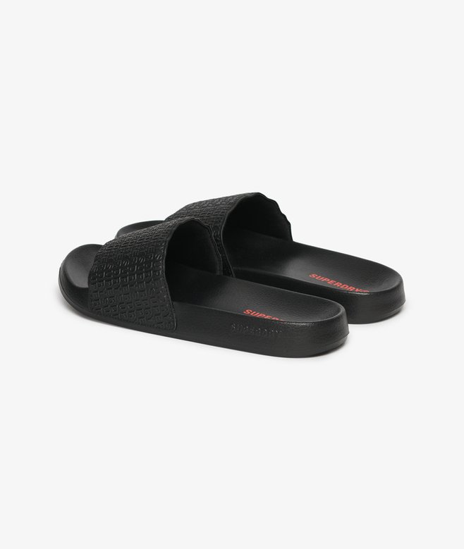 Superdry All Over Print Embossed Pool Sliders
