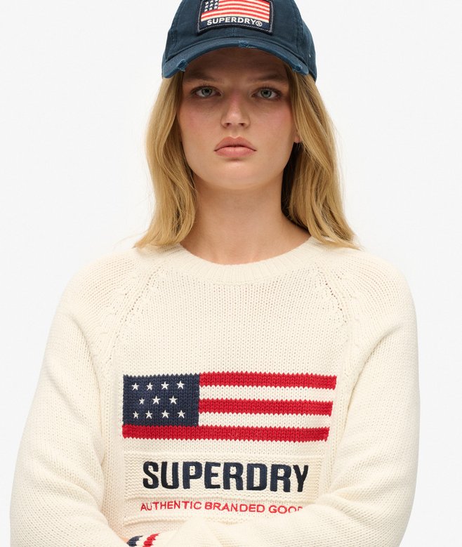 superdry Americana Crew Knit Jumper