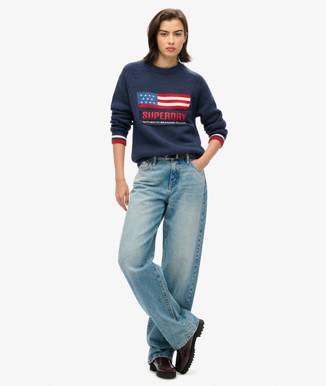 Superdry Americana Crew Knit Jumper
