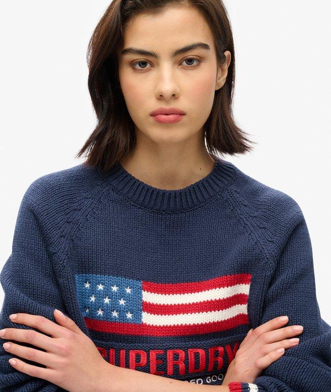 superdry Americana Crew Knit Jumper