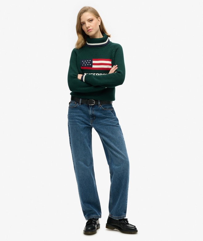 Superdry Americana Roll Neck Knit Jumper