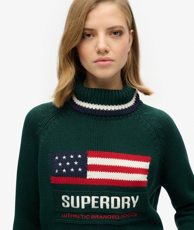 Superdry Americana Roll Neck Knit Jumper