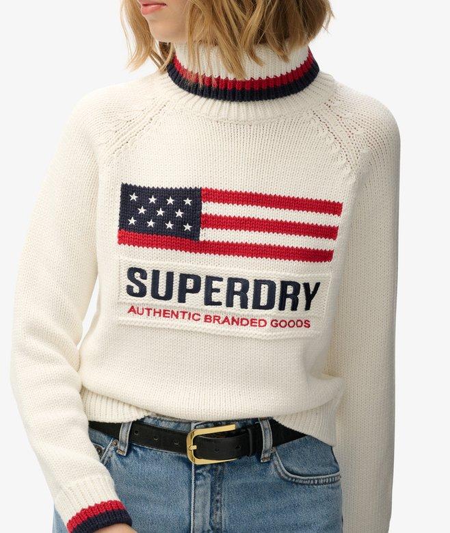 Superdry Americana Roll Neck Knit Jumper