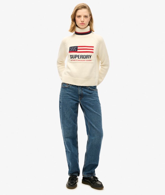 Superdry Americana Roll Neck Knit Jumper