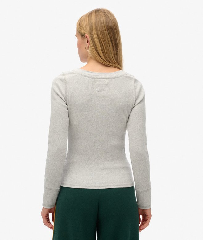 Superdry Athletic Button Down Long Sleeve Top