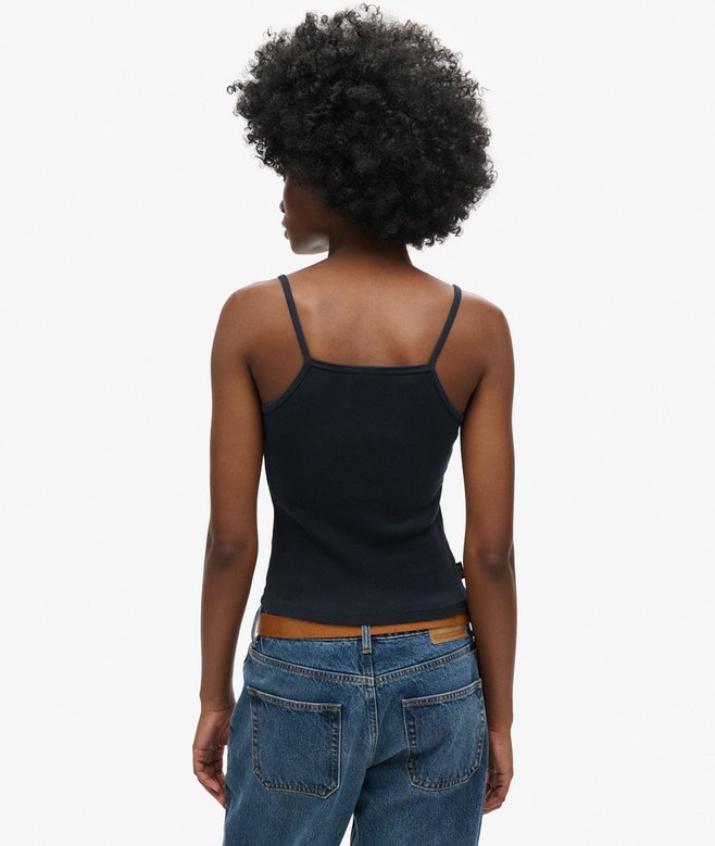 Superdry Athletic College Graphic Rib Cami Top