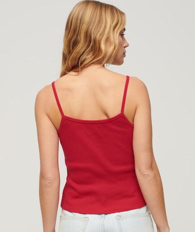 Superdry Athletic College Graphic Rib Cami Top