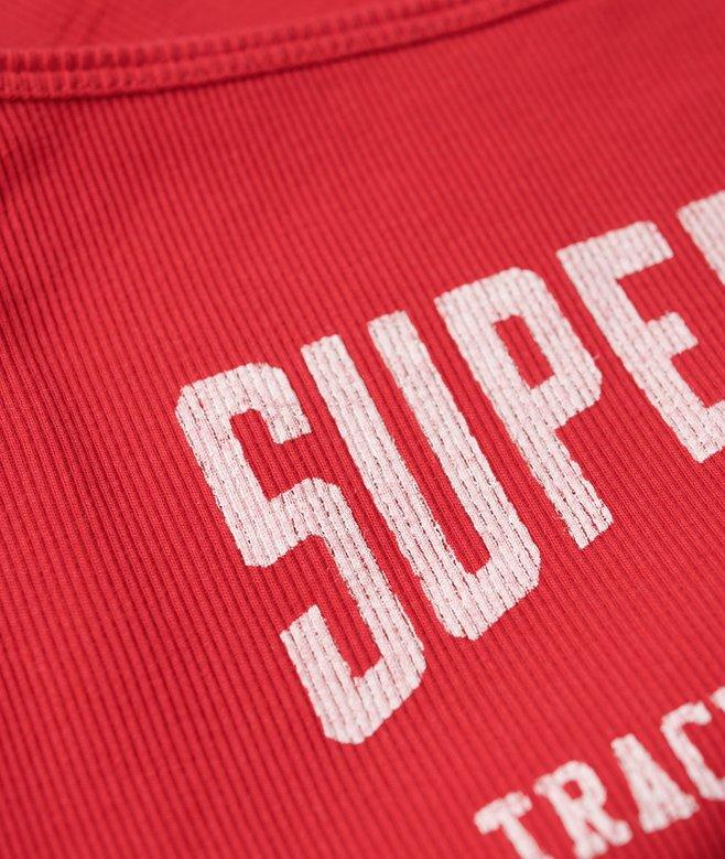 Superdry Athletic College Graphic Rib Cami Top