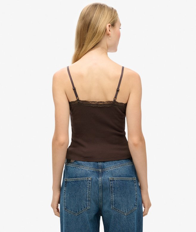Superdry Athletic Essential Lace Trim Cami Top