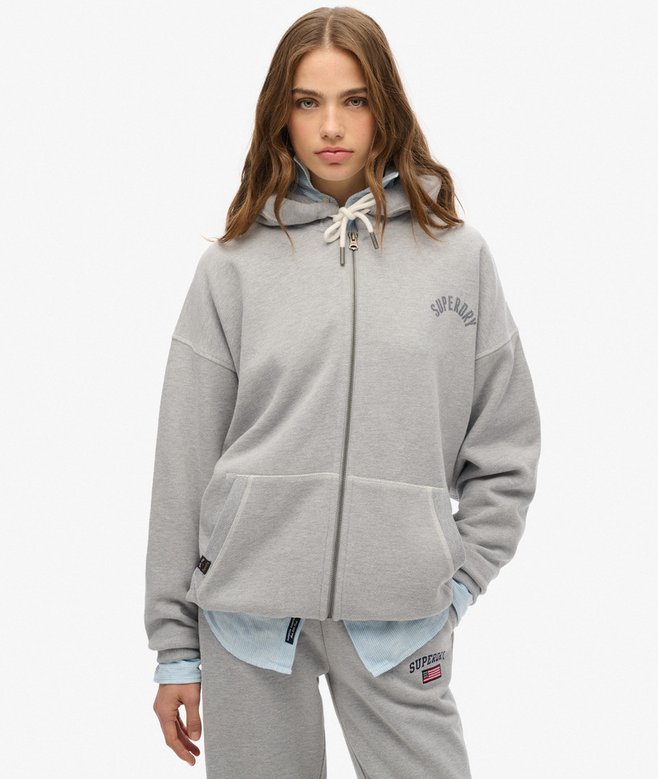 superdry Athletic Essential Oversized Zip Hoodie