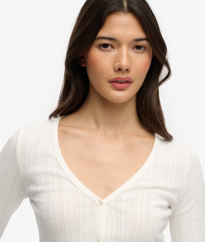 Superdry Athletic Essential Pointelle Cardigan