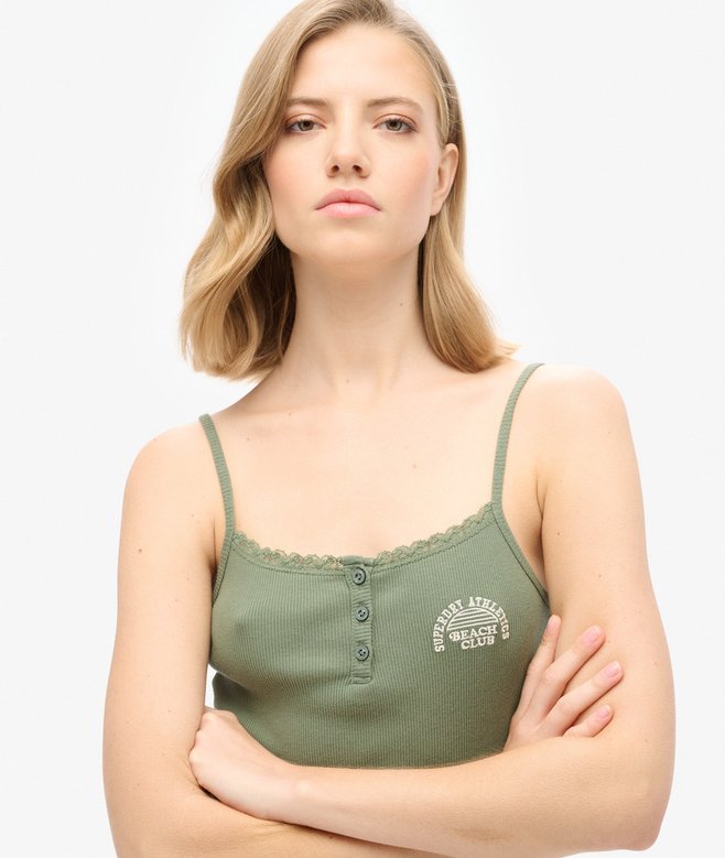 Superdry Athletic Essentials Button Down Cami Top