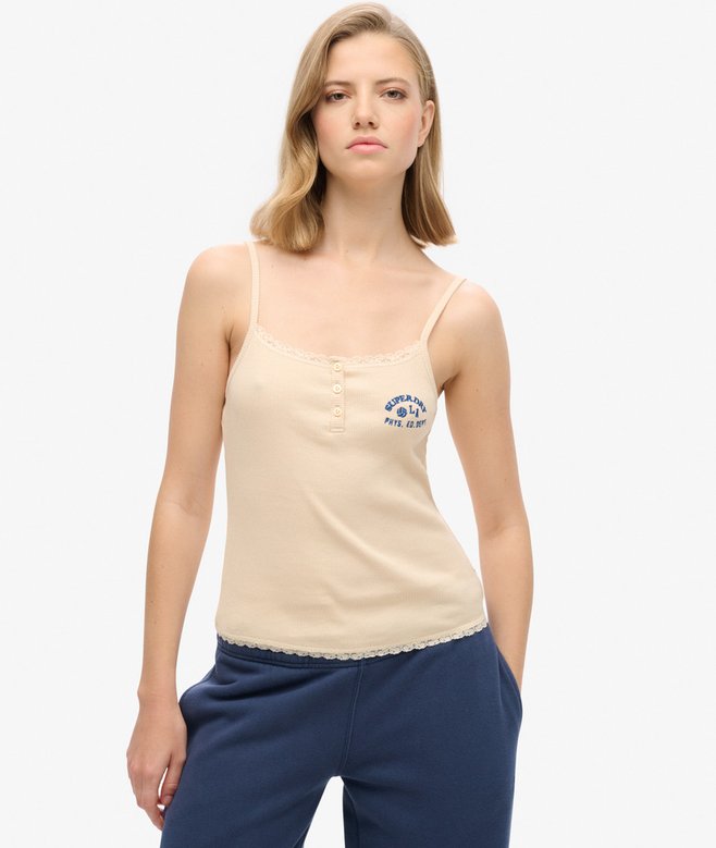 superdry Athletic Essentials Button Down Cami Top