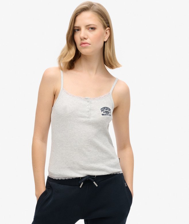superdry Athletic Essentials Button Down Cami Top