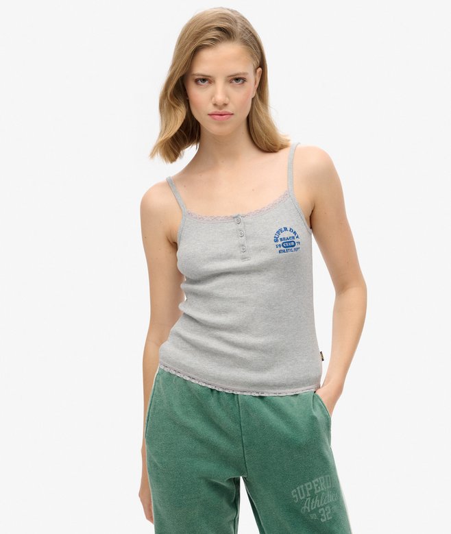 superdry Athletic Essentials Button Down Cami Top