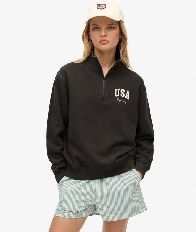 superdry Athletic Essentials Half Zip Jumper