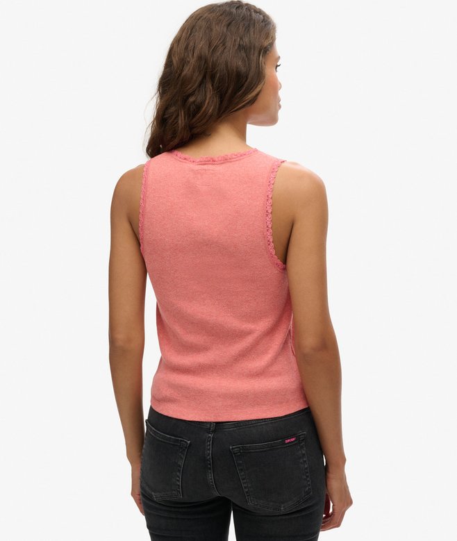 Superdry Athletic Essentials Lace Trim Vest Top