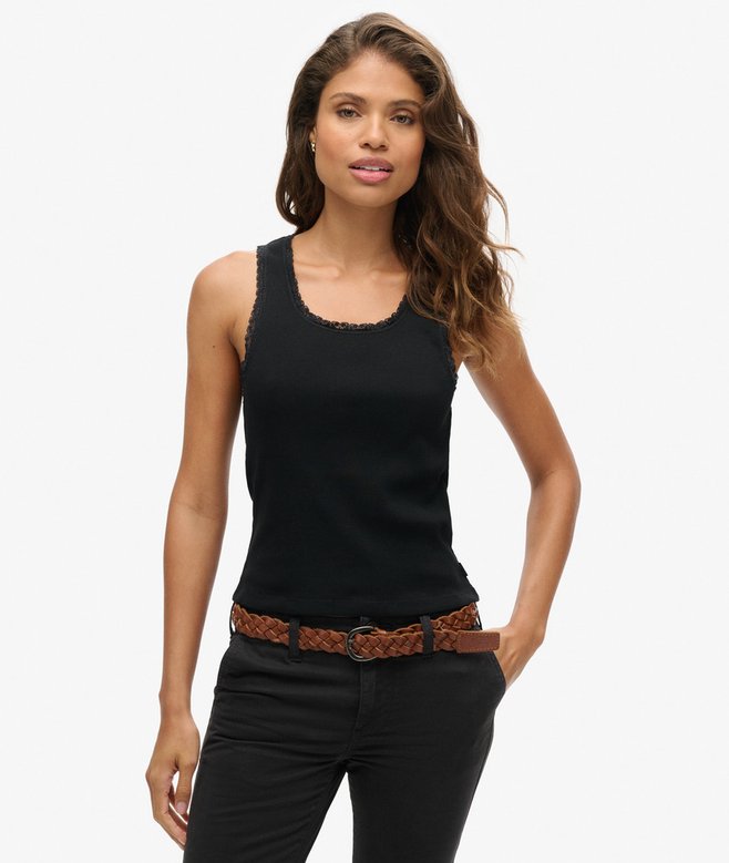 superdry Athletic Essentials Lace Trim Vest Top